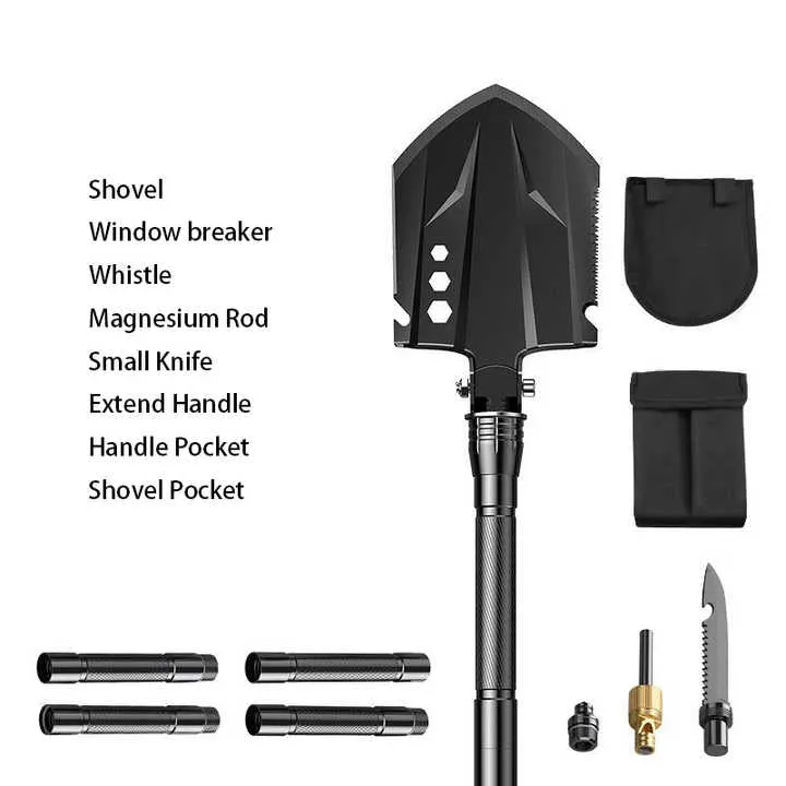 مجرفة متعددة الوظائف للتخييم والاستكشاف في . Multifunctional Shovel for Camping and Outdoor