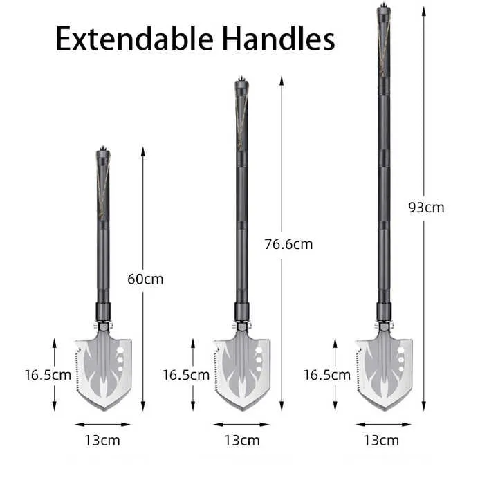مجرفة متعددة الوظائف للتخييم والاستكشاف في . Multifunctional Shovel for Camping and Outdoor