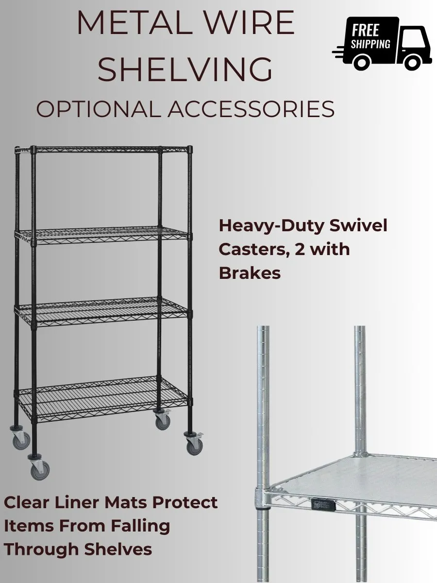 12 Inch Deep Metal Wire Shelving Unit