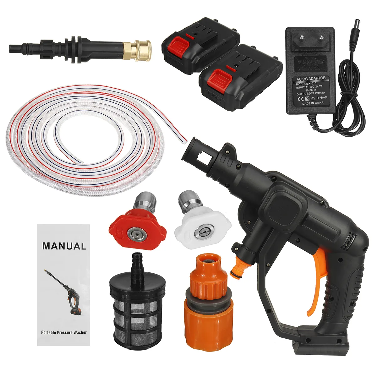 24V 520W High Pressure Cordless Washer Spray Water Cleaner with Battery