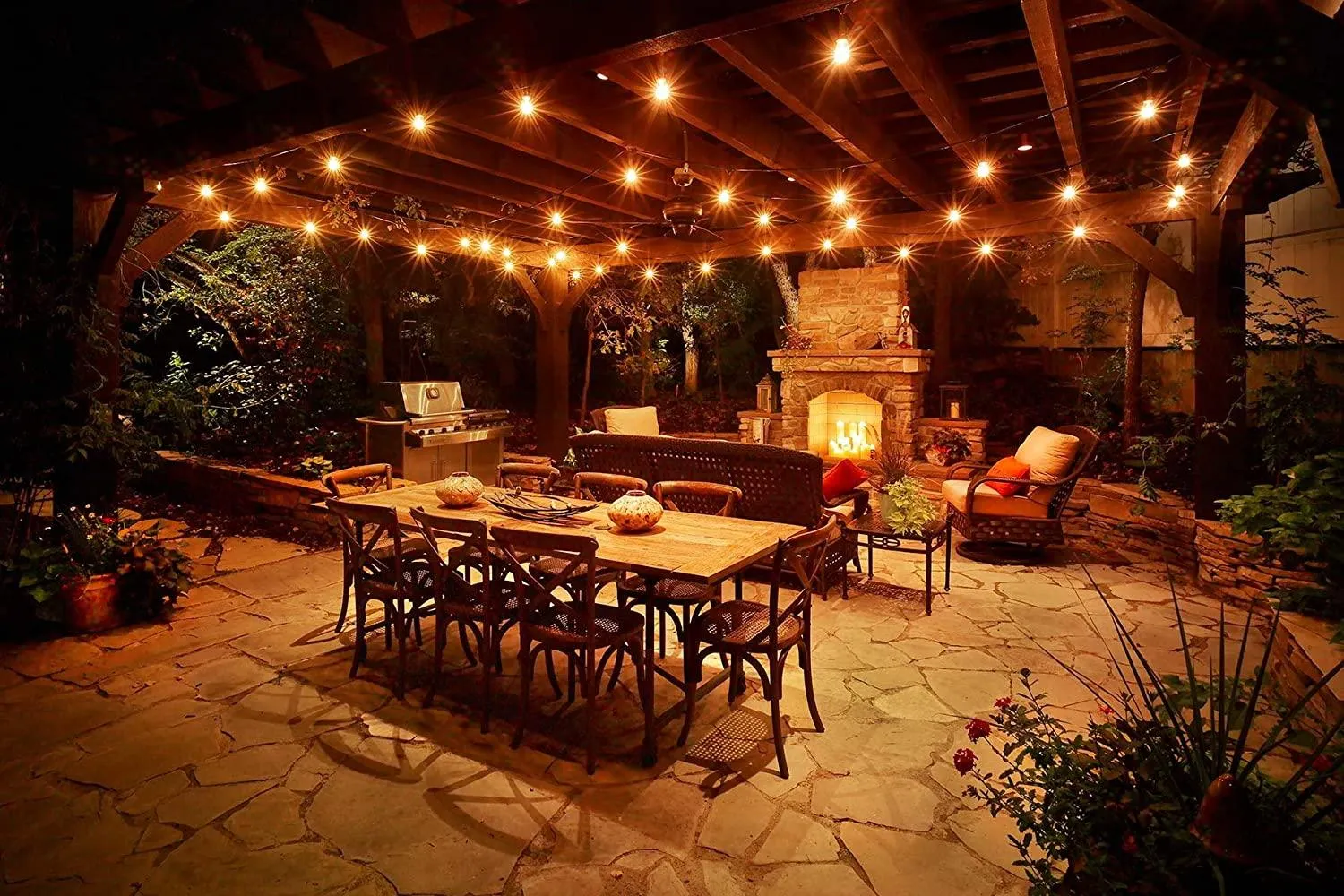25Ft Globe String Light – Warm Outdoor Ambiance Lighting