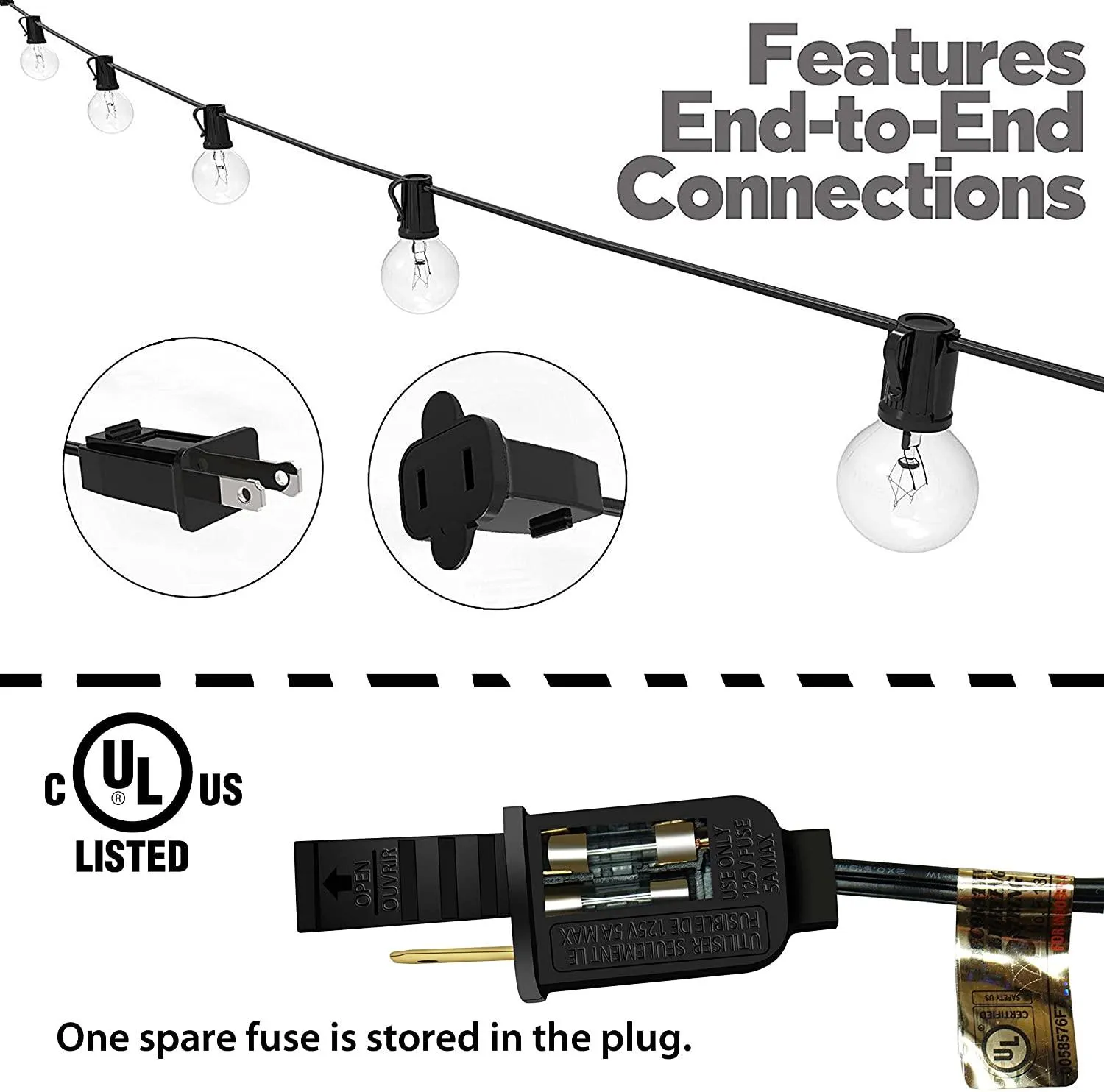 25Ft Globe String Light – Warm Outdoor Ambiance Lighting