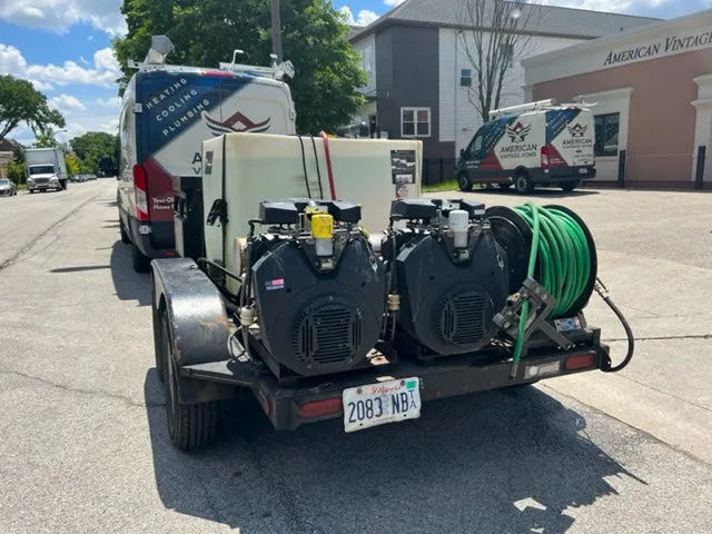 51T Series Trailer Jetter 4010 - 38 HP EFI, 10 GPM, 4000 PSI, 300 Gallon