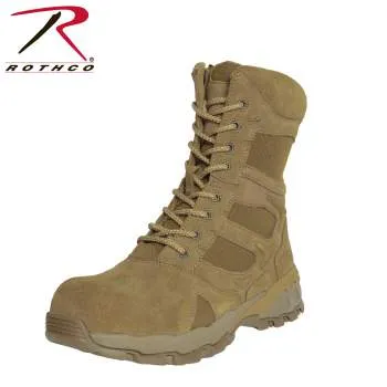 8" Forced Entry Composite Toe AR 670-1 Coyote Brown Side Zip Tactical Boot