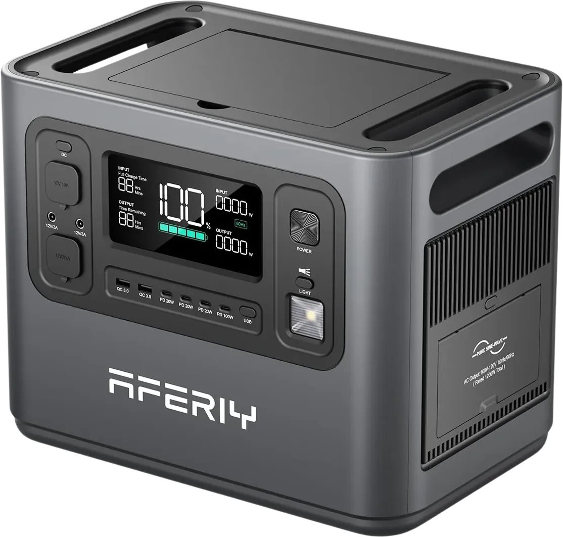 Aferiy AF-P210 Portable Power Station 2400W/4800W LiFePO4 Battery 2048Wh New