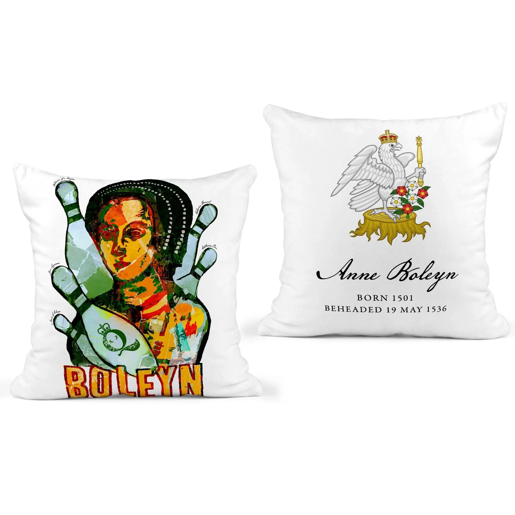Anne Boleyn Throw Pillow 22x22