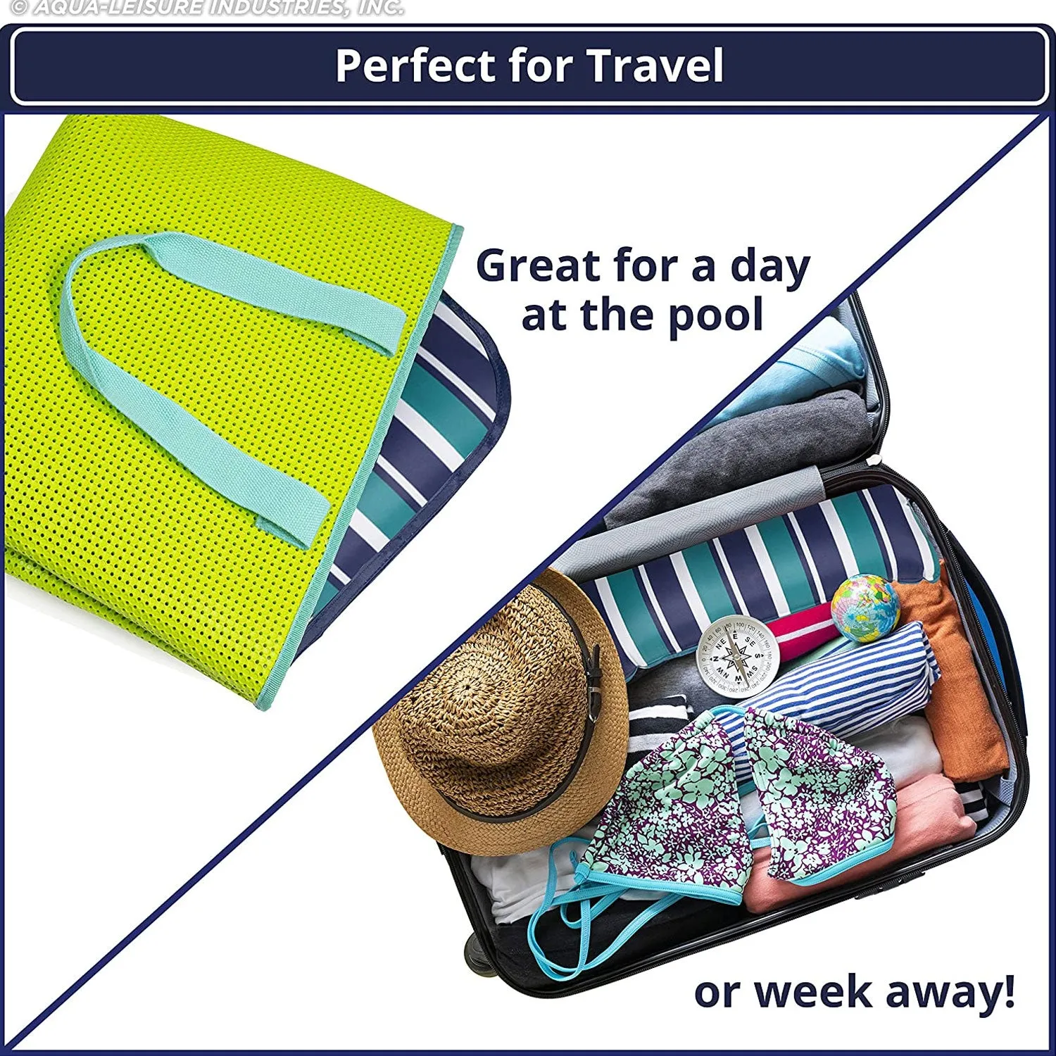 Aqua Monterey XL Hammock 4 in 1 Inflatable Pool Float Saddle, Teal/Blue (Used)