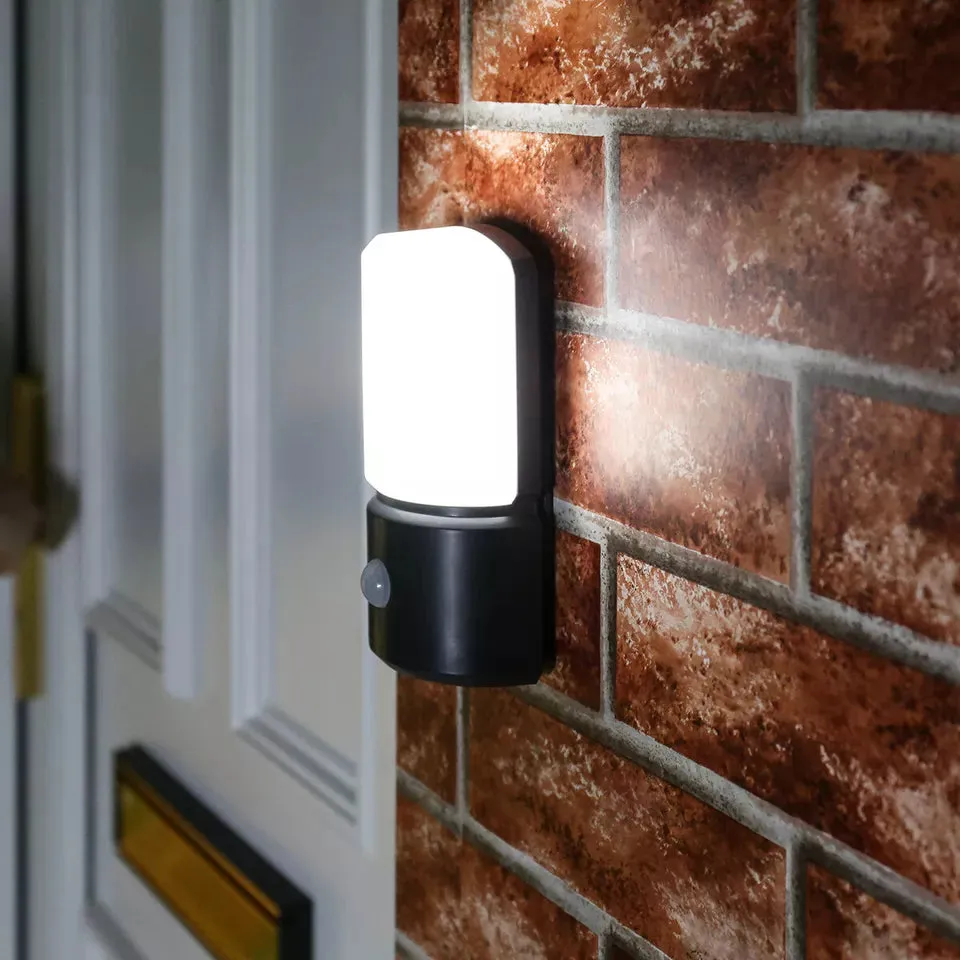 Battery-Powered LED PIR Motion Sensor Security Wall Light | Outdoor & Indoor Safety Light for House, Camping, and Garden