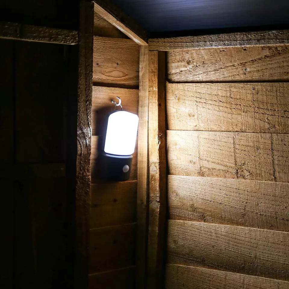 Battery-Powered LED PIR Motion Sensor Security Wall Light | Outdoor & Indoor Safety Light for House, Camping, and Garden