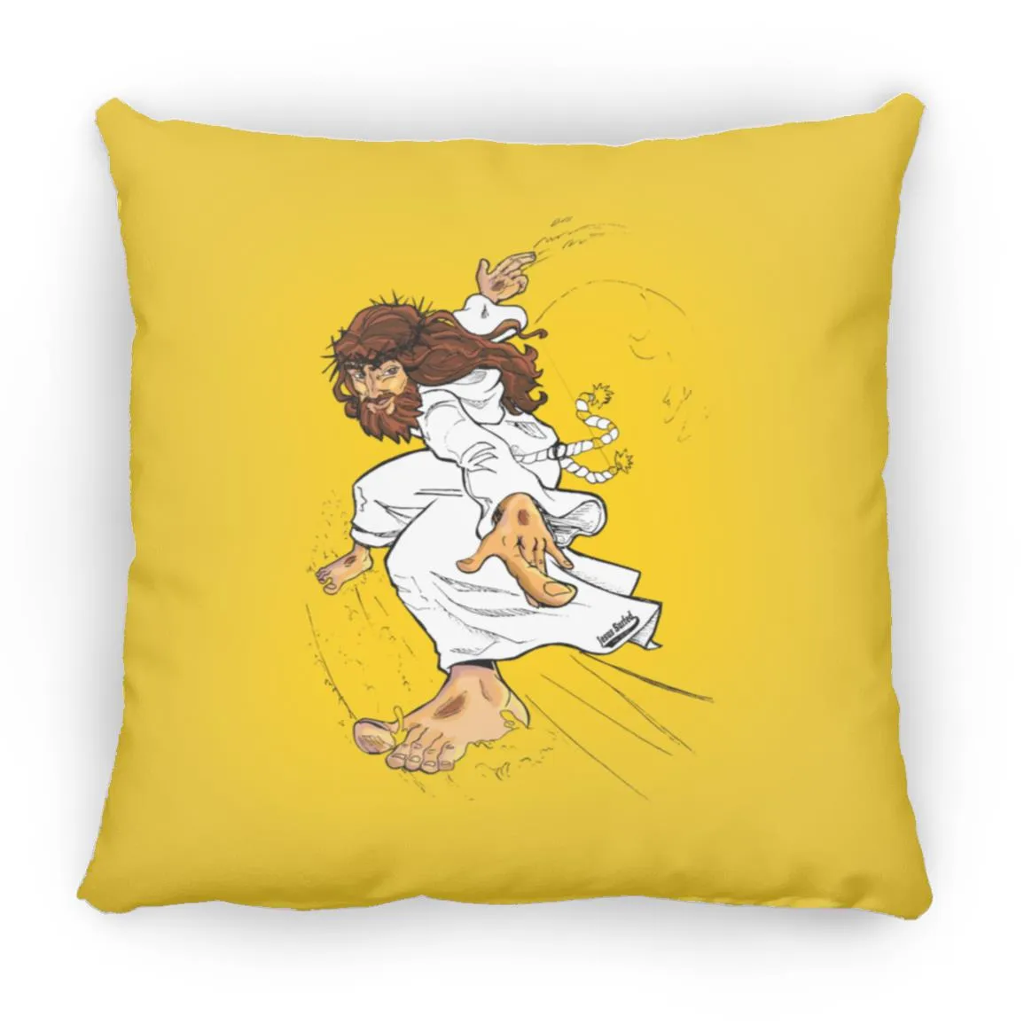 Big Jesus - Large Square Pillow