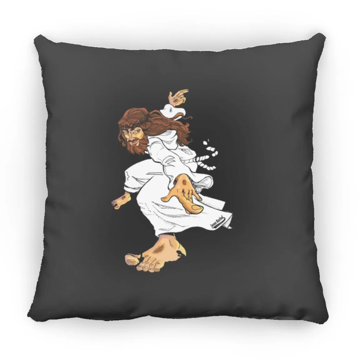 Big Jesus - Large Square Pillow