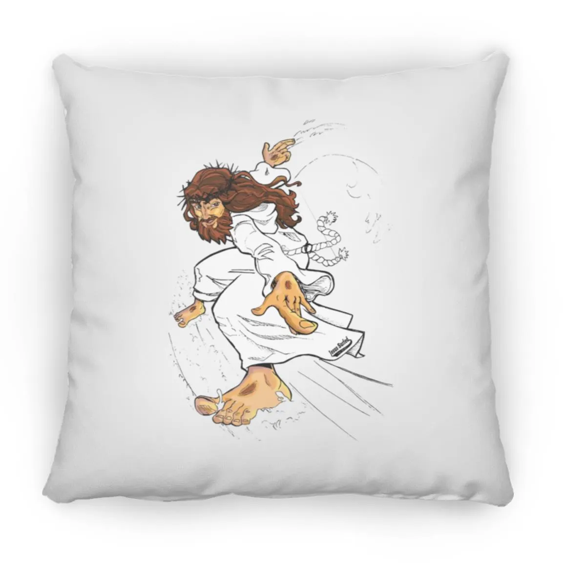 Big Jesus - Large Square Pillow