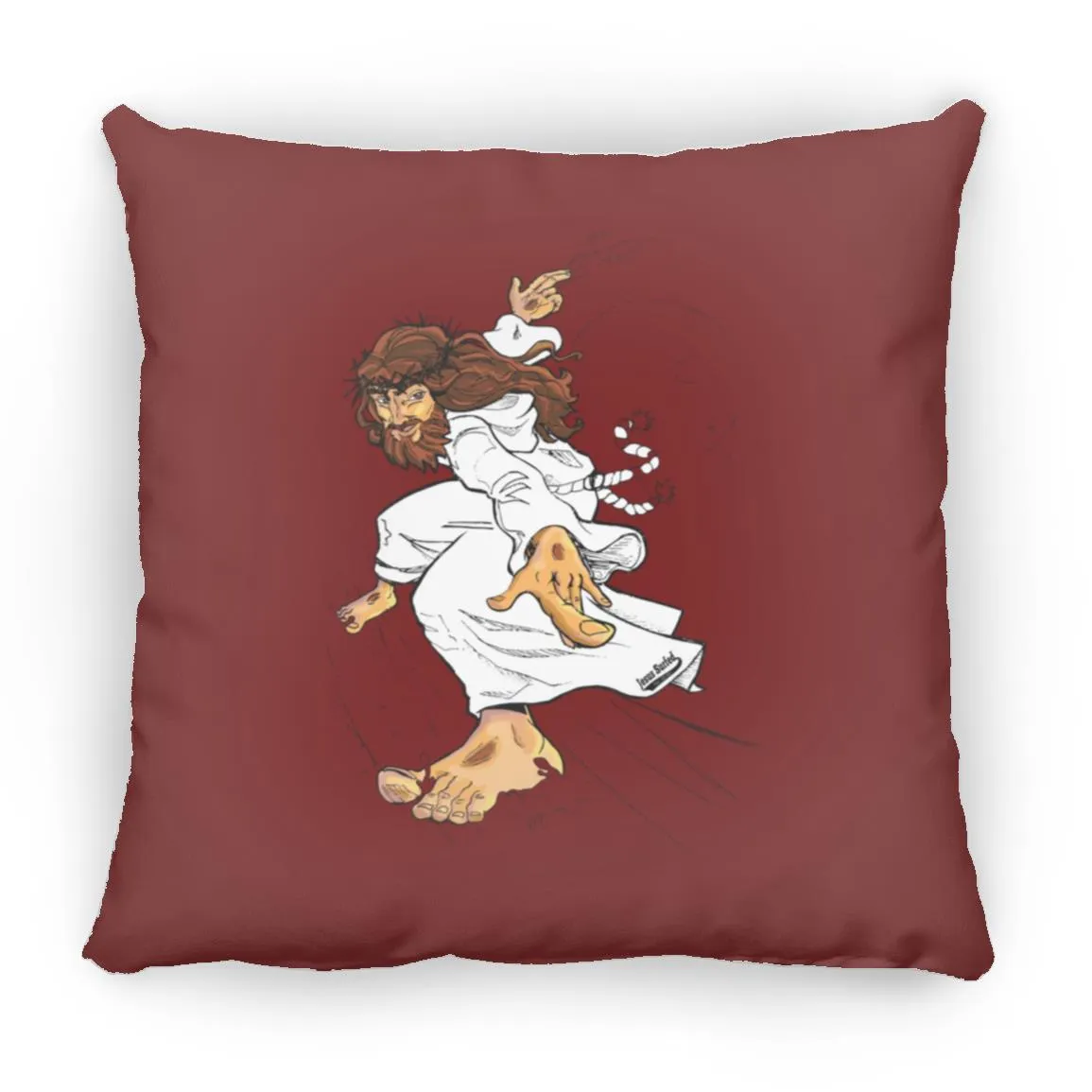 Big Jesus - Large Square Pillow