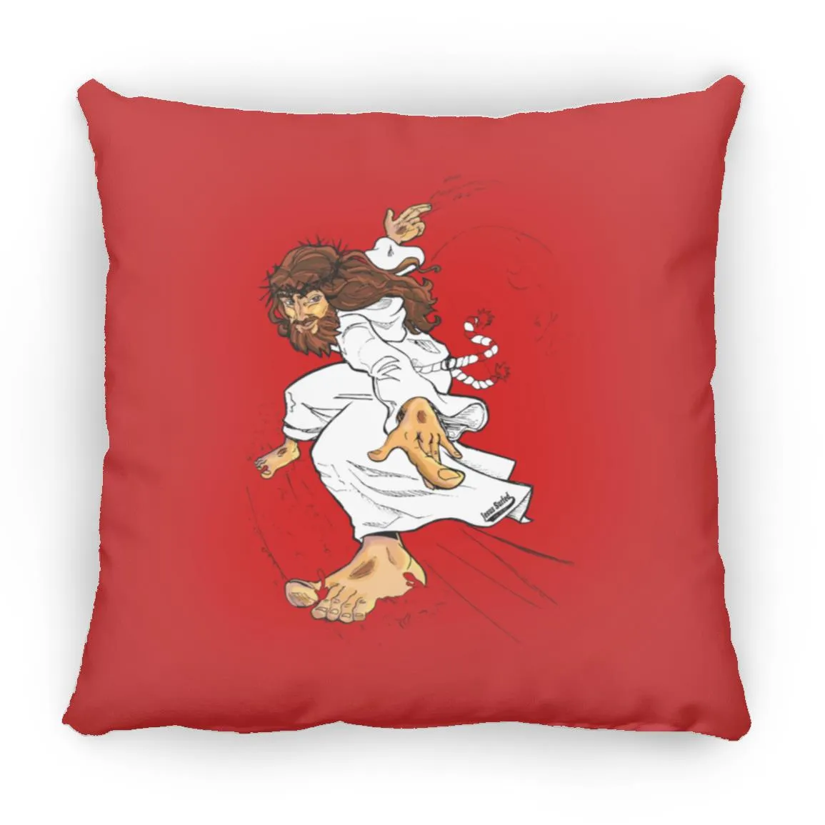 Big Jesus - Large Square Pillow