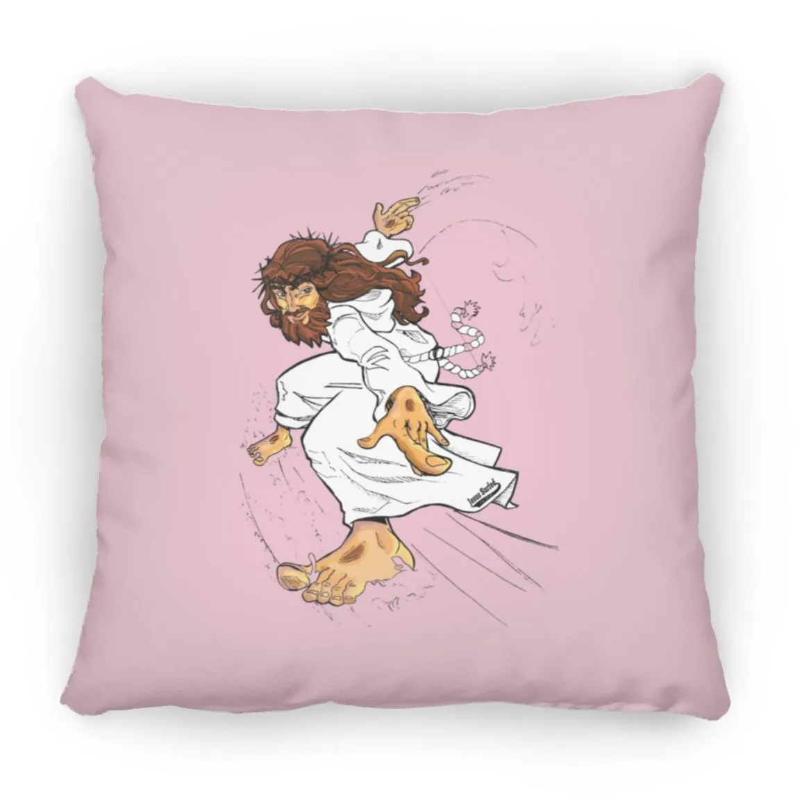 Big Jesus - Large Square Pillow
