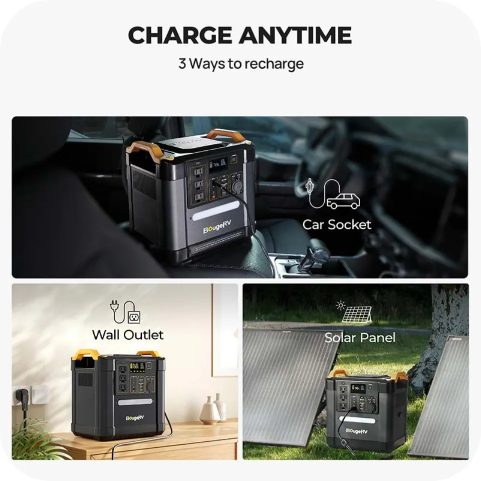 BougeRV FORT 1500 1,456Wh / 2,200W LiFePO4 Portable Power Station | ISE164