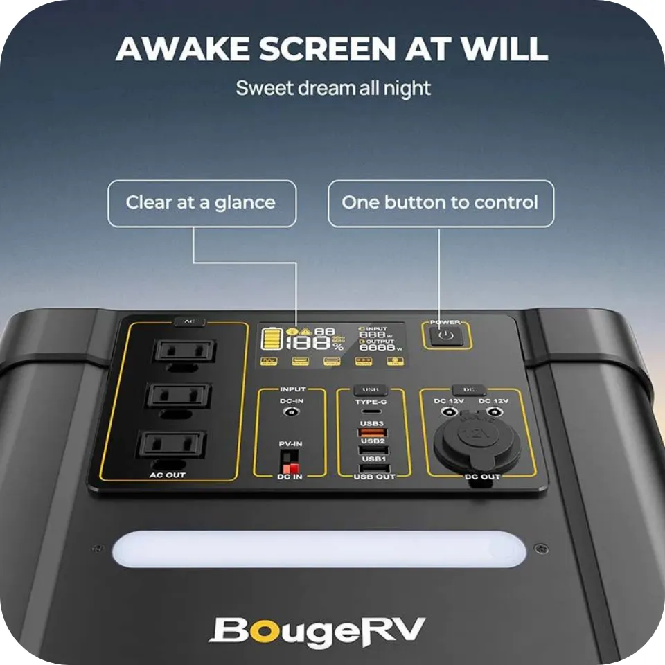 BougeRV FORT 1500 1,456Wh / 2,200W LiFePO4 Portable Power Station | ISE164