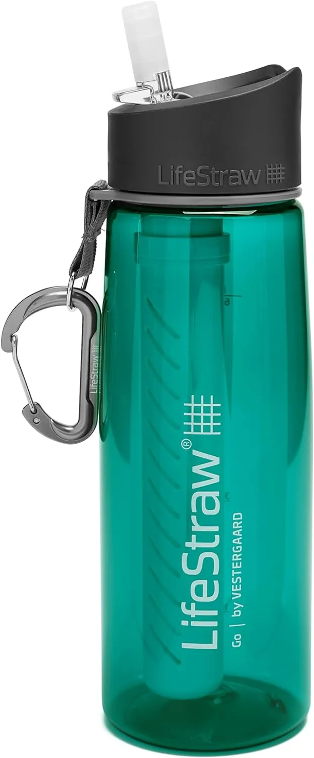 Bouteille Filtrante 2 tapes Bleu Sarcelle LifeStraw Go  | Camping | Fitnessterapy
