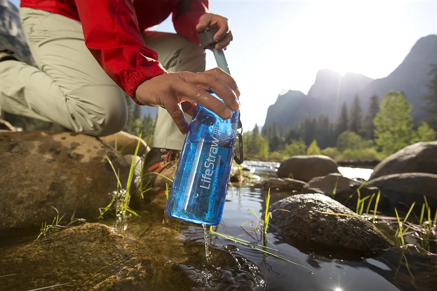 Bouteille Filtrante 2 tapes Bleu Sarcelle LifeStraw Go  | Camping | Fitnessterapy