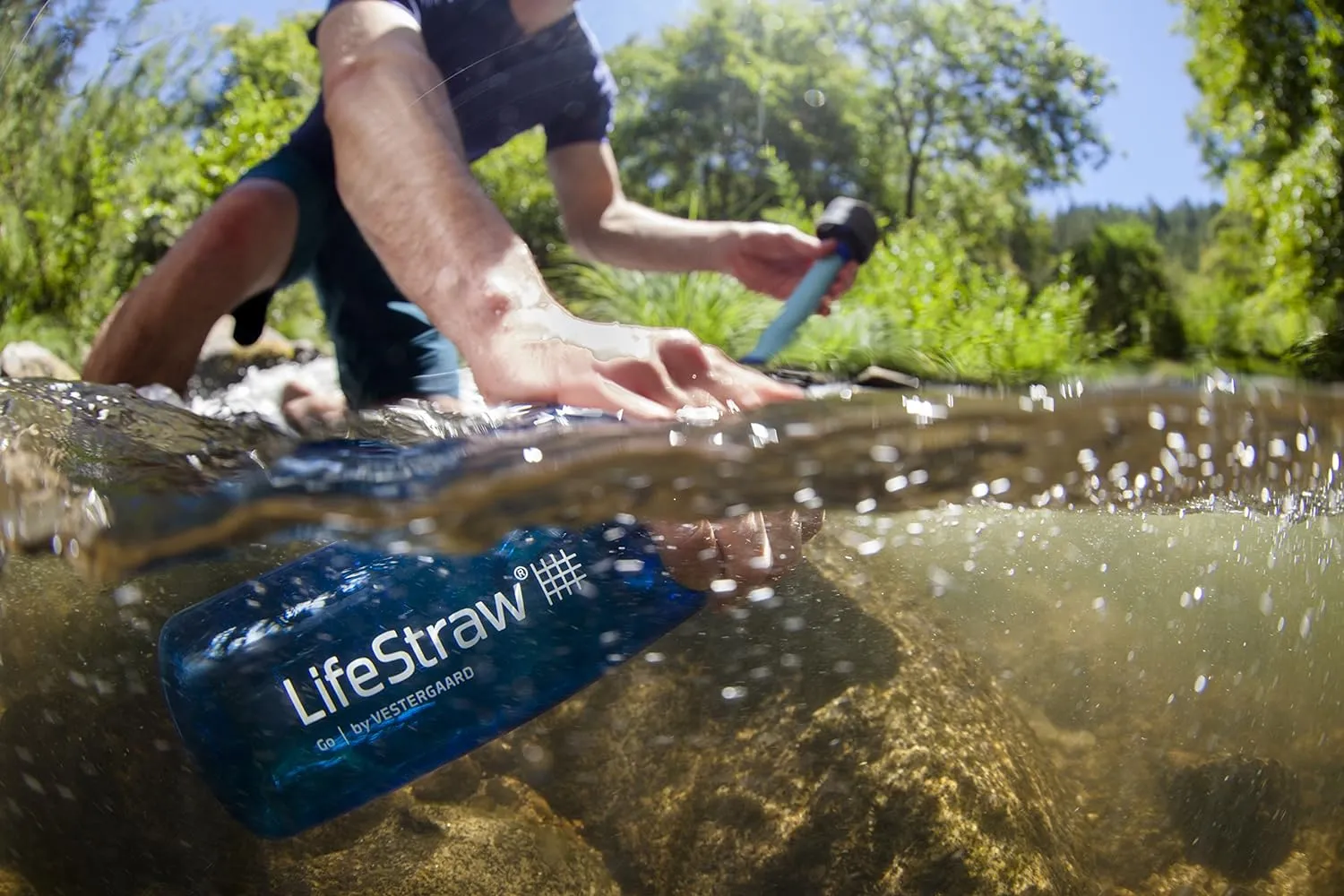 Bouteille Filtrante 2 tapes Bleu Sarcelle LifeStraw Go  | Camping | Fitnessterapy