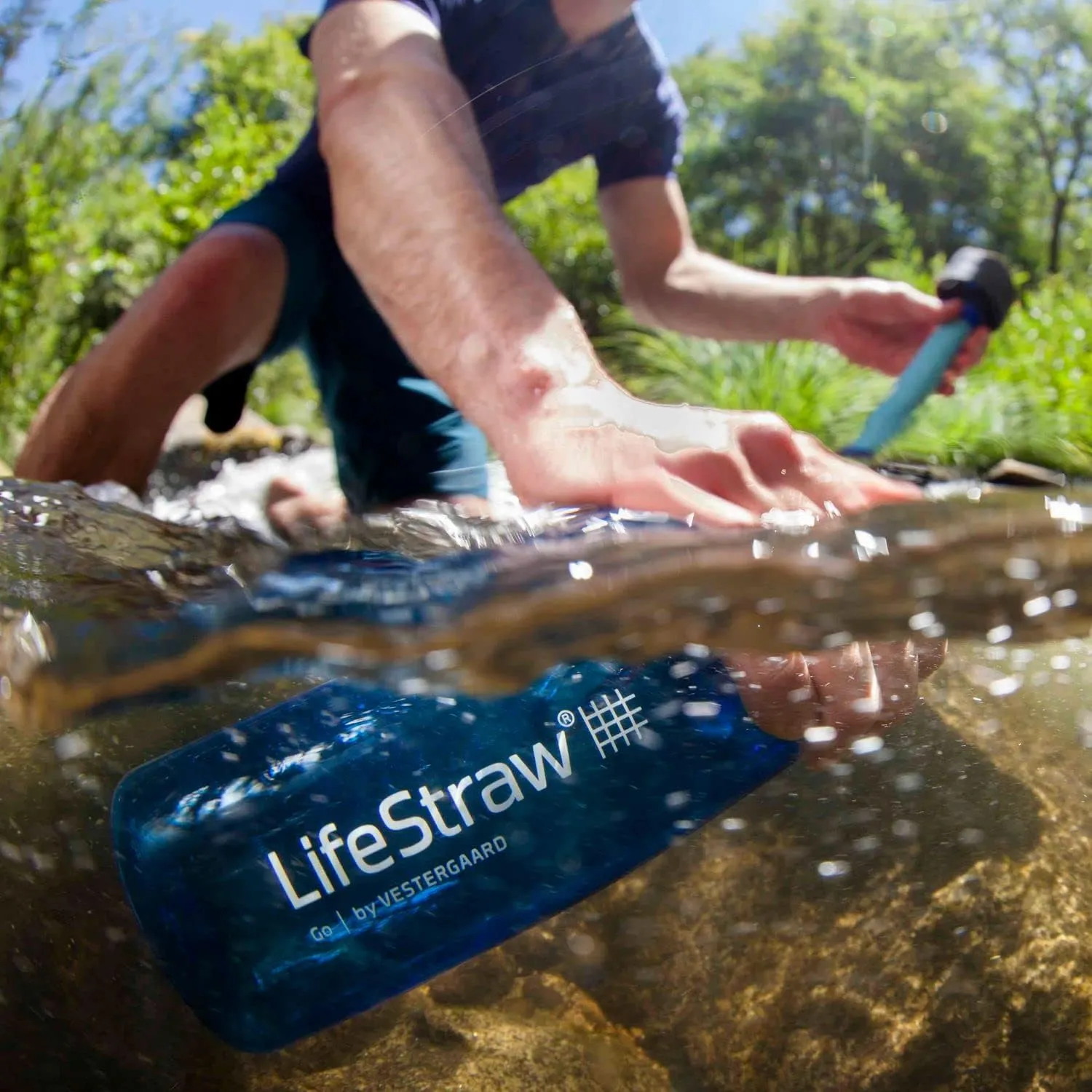 Bouteille Filtrante 2 tapes Bleu Sarcelle LifeStraw Go  | Camping | Fitnessterapy