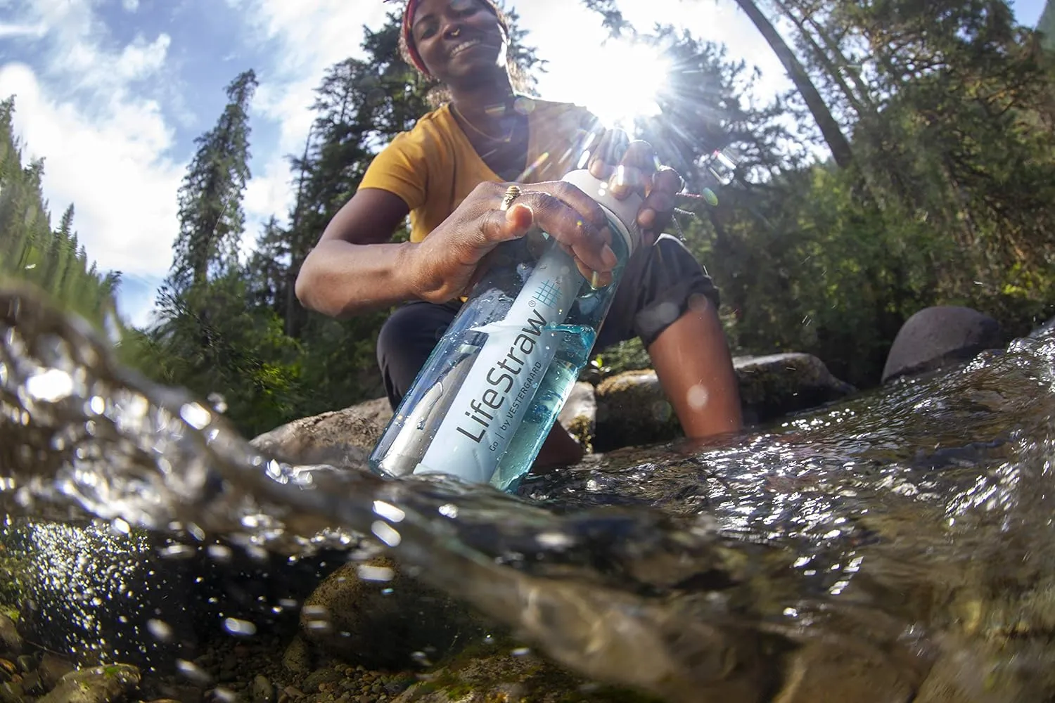 Bouteille Filtrante 2 tapes Bleu Sarcelle LifeStraw Go  | Camping | Fitnessterapy