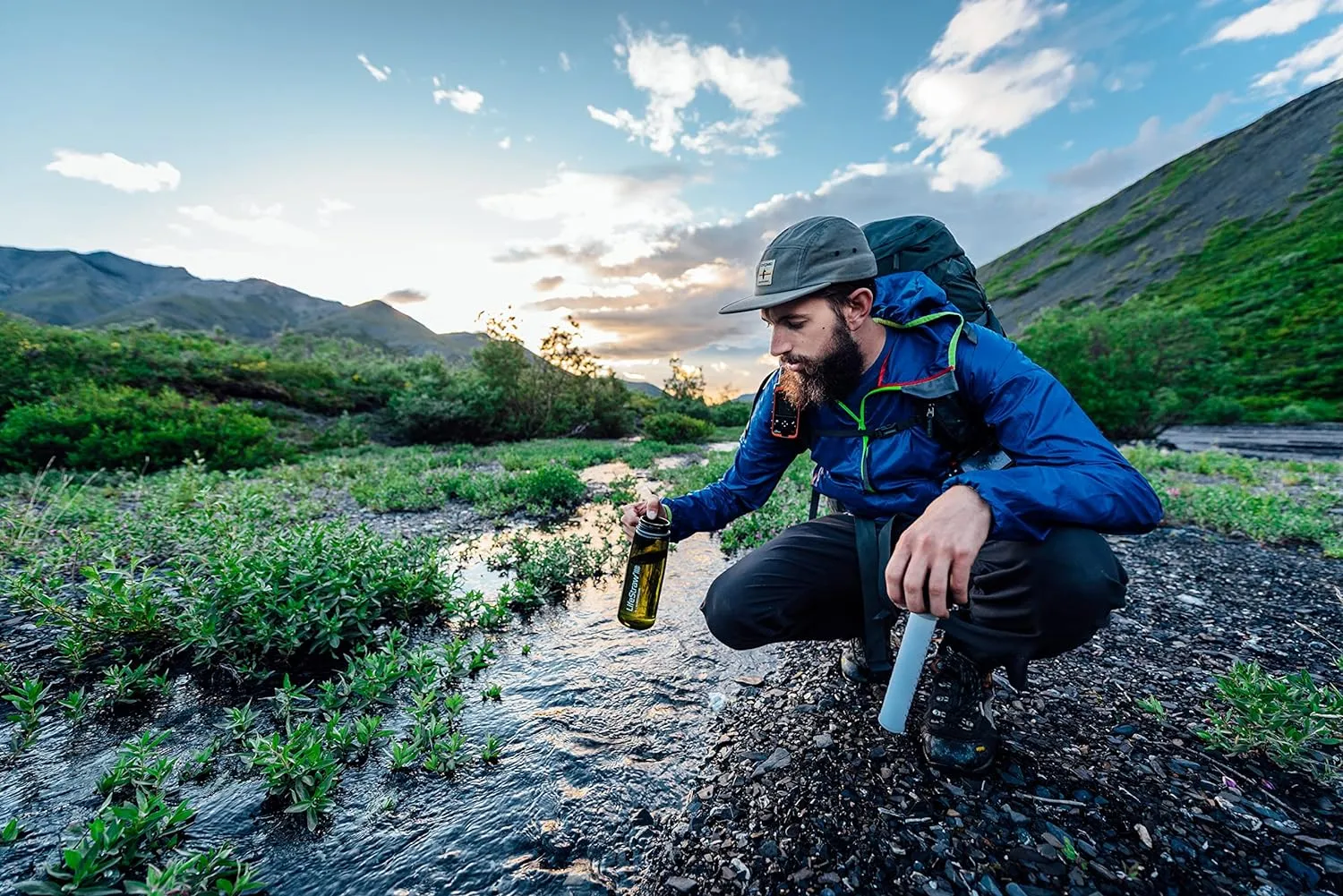 Bouteille Filtrante 2 tapes Bleu Sarcelle LifeStraw Go  | Camping | Fitnessterapy