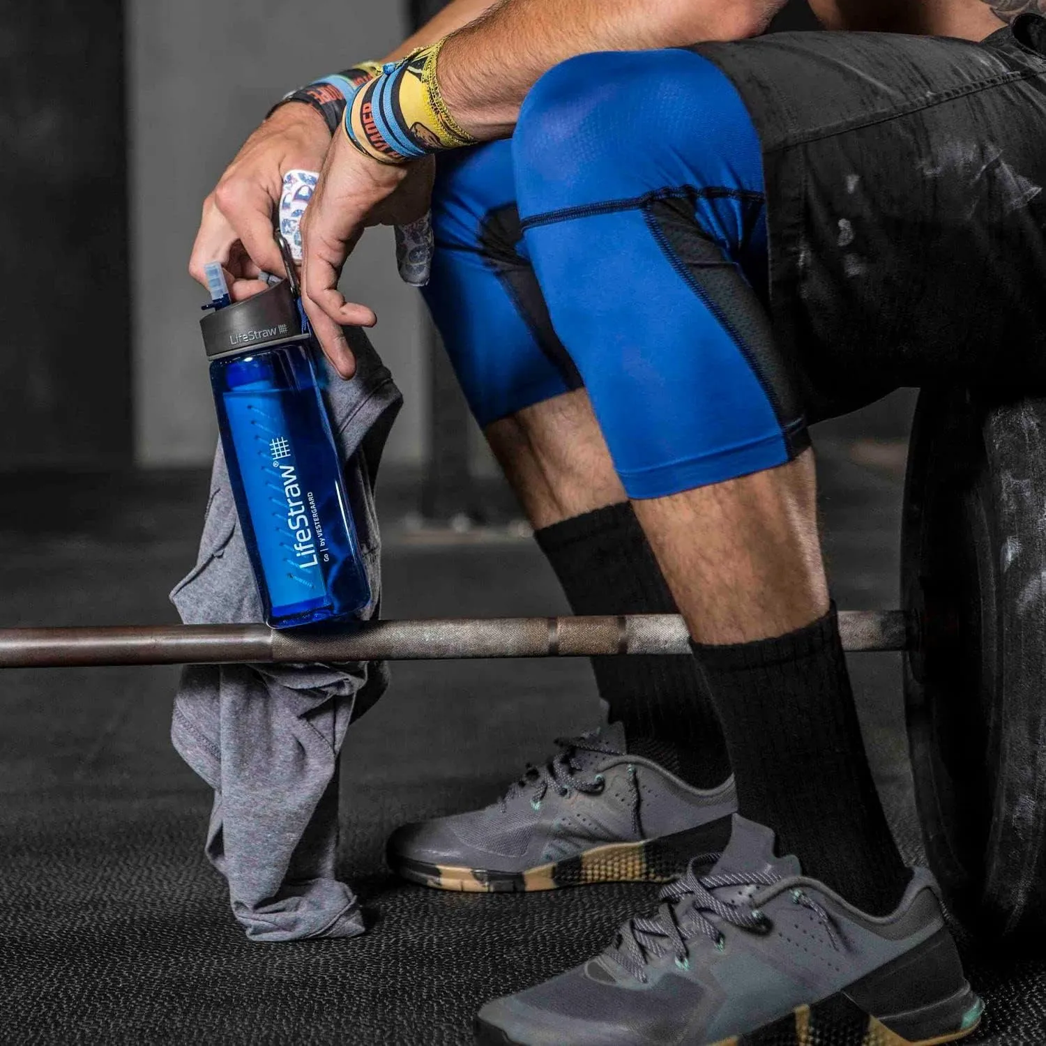Bouteille Filtrante 2 tapes Bleu Sarcelle LifeStraw Go  | Camping | Fitnessterapy