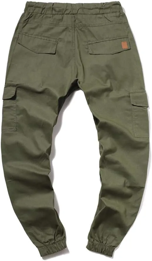 Cargo Pants for Men Big and Tall Pants Elastic Waist Trousers Mens Business Casual Pants Work Sports Cargo Pants Thin