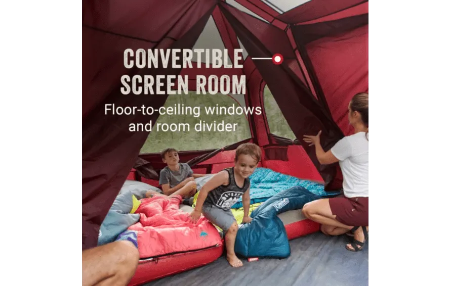 Coleman Skylodge 10-Person Instant Camping Tent With Weatherproof Screen Room - Blackberry