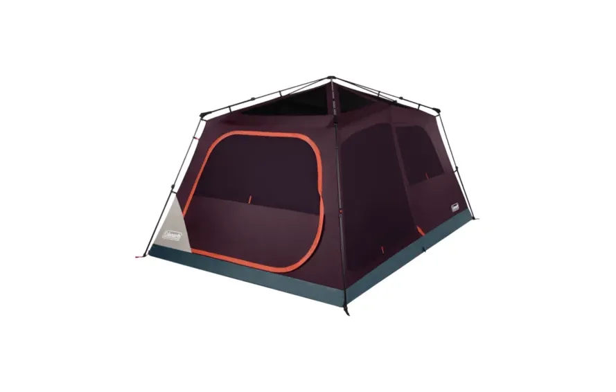 Coleman Skylodge 10-Person Instant Camping Tent With Weatherproof Screen Room - Blackberry