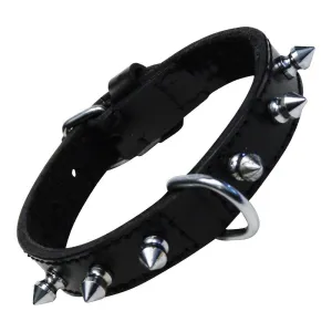 Dog Collar by Gloria Black Spikes 30 Cm