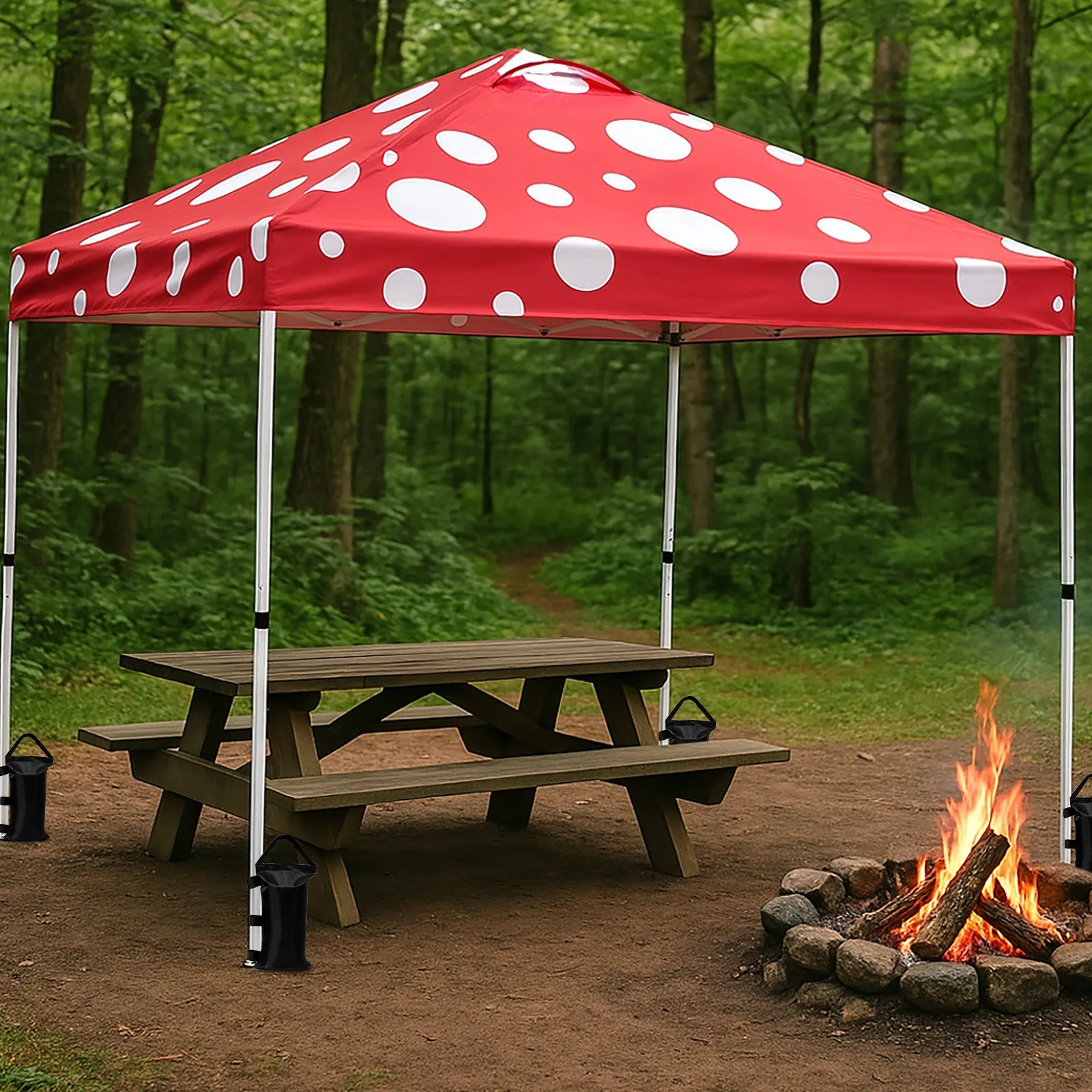 Easy Setup Straight Leg 10x10 Pop Up Canopy Tent Graphix Top w/ 100 sqft of Shade