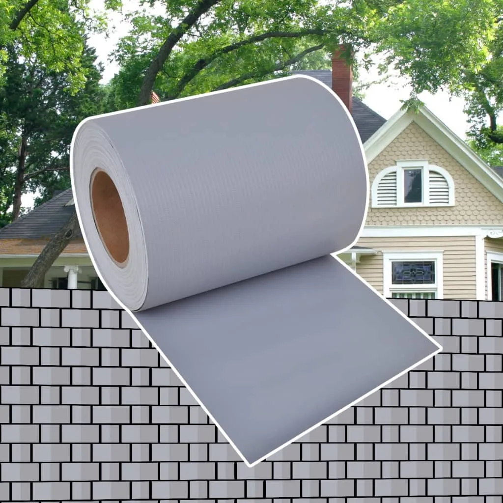 Garden Privacy Screen PVC 70x0.19 m Light Grey