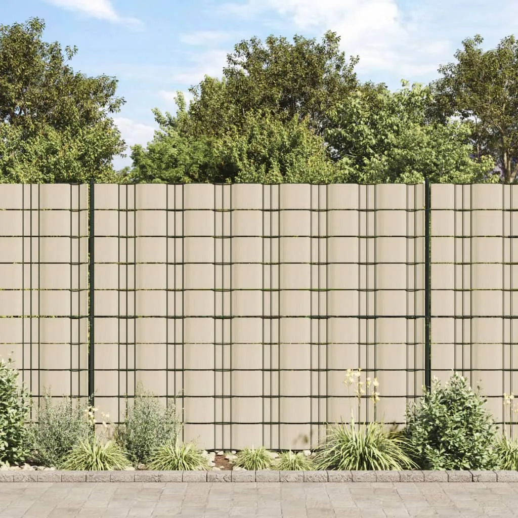 Garden Privacy Screens 4 pcs PVC 35x0.19 m Cream