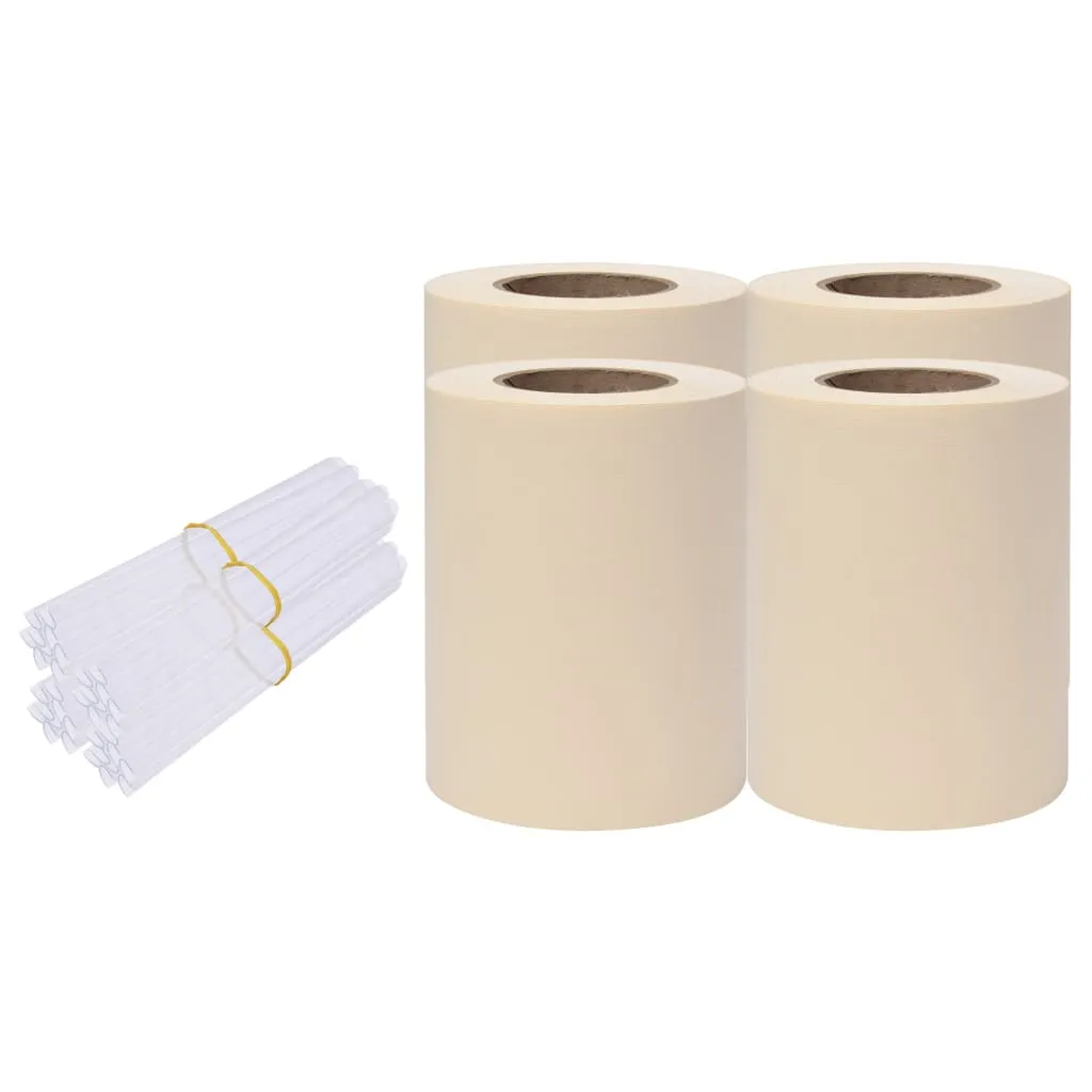 Garden Privacy Screens 4 pcs PVC 35x0.19 m Cream