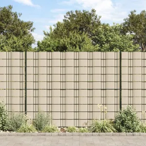 Garden Privacy Screens 4 pcs PVC 35x0.19 m Cream