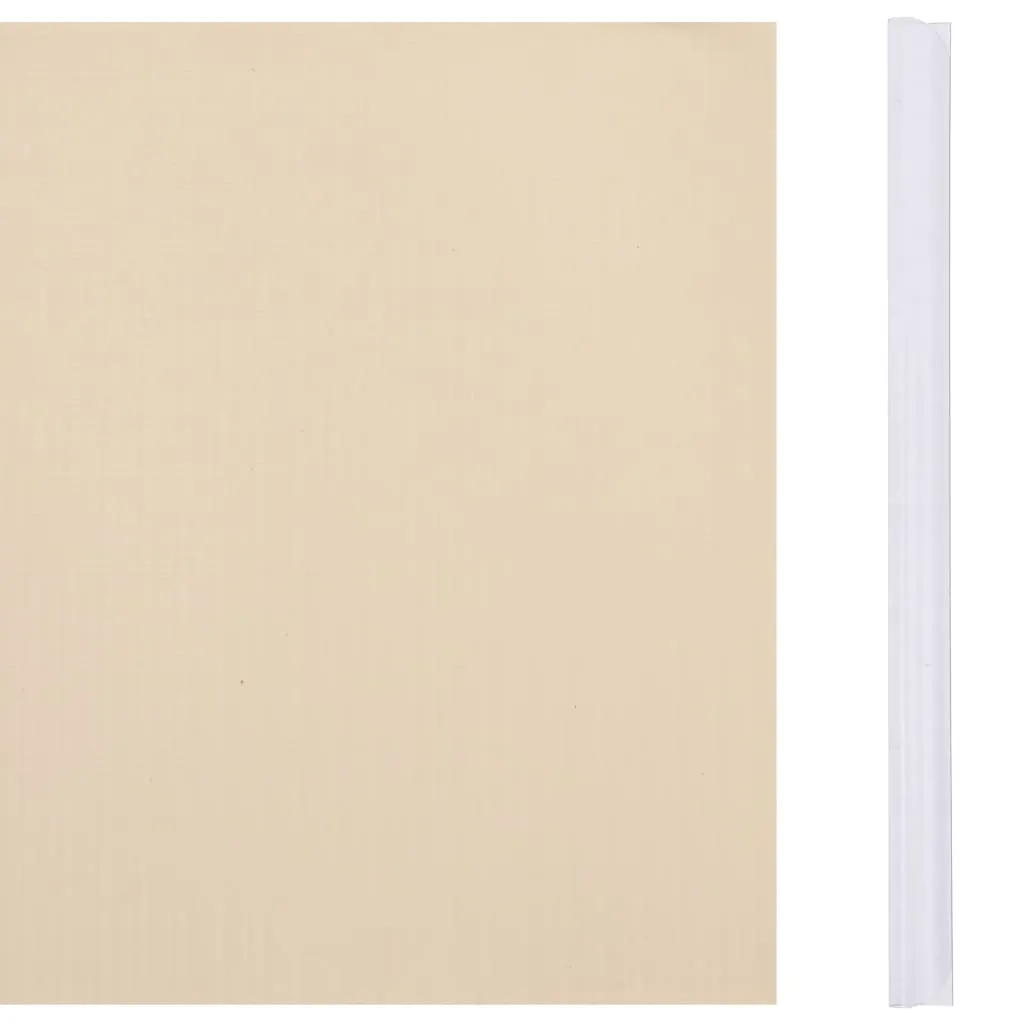 Garden Privacy Screens 4 pcs PVC 35x0.19 m Cream