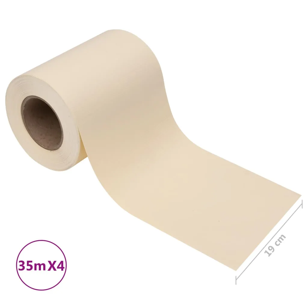Garden Privacy Screens 4 pcs PVC 35x0.19 m Cream
