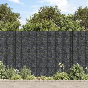 Garden Privacy Screens 4 pcs PVC 35x0.19 m Grey