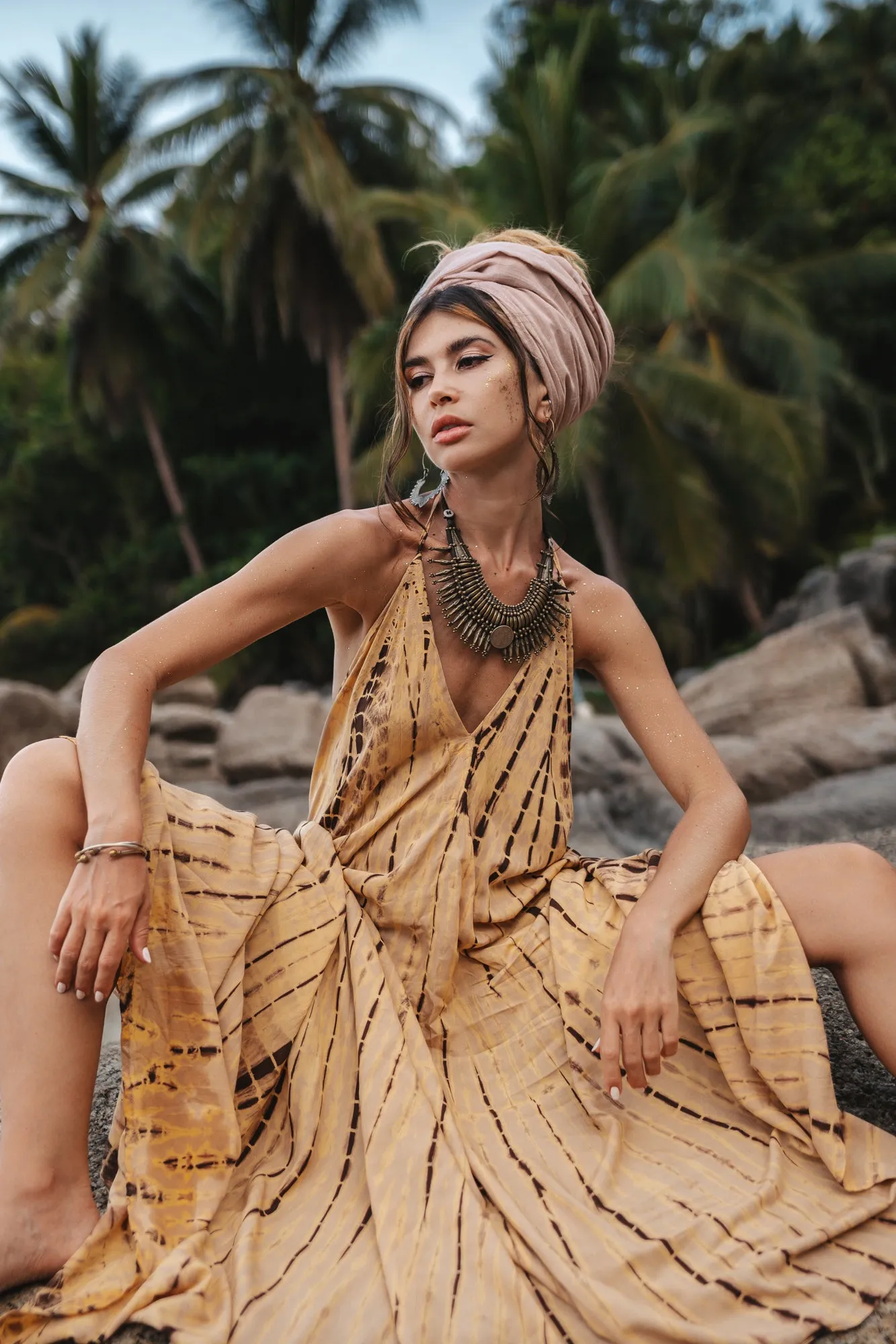 Headscarf Wrap Rachini Desert Rose
