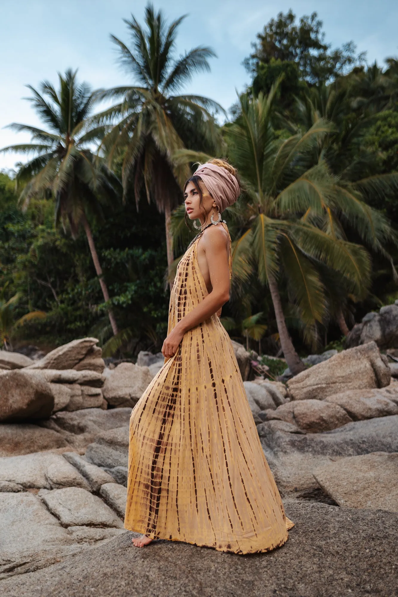 Headscarf Wrap Rachini Desert Rose