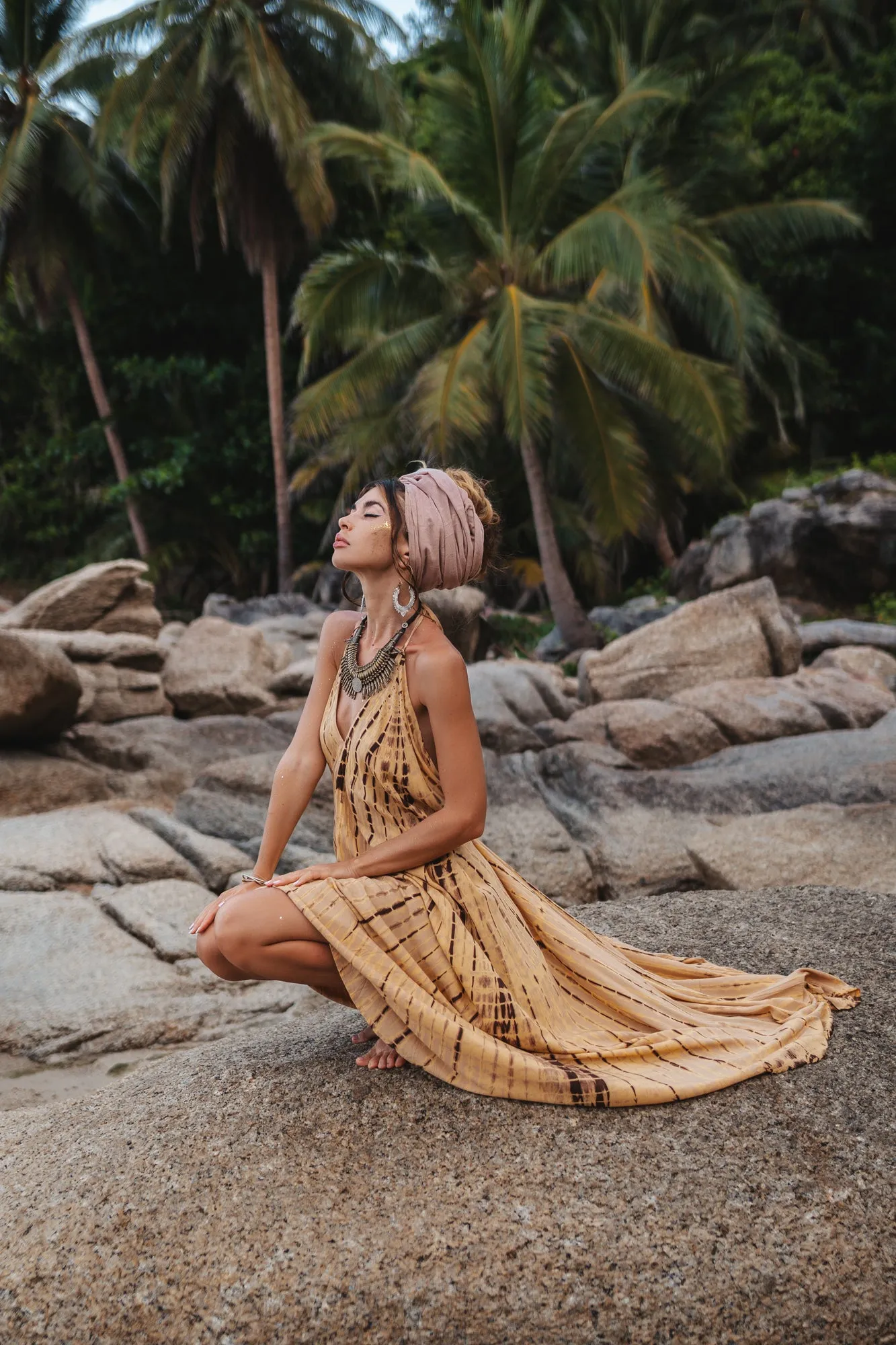 Headscarf Wrap Rachini Desert Rose