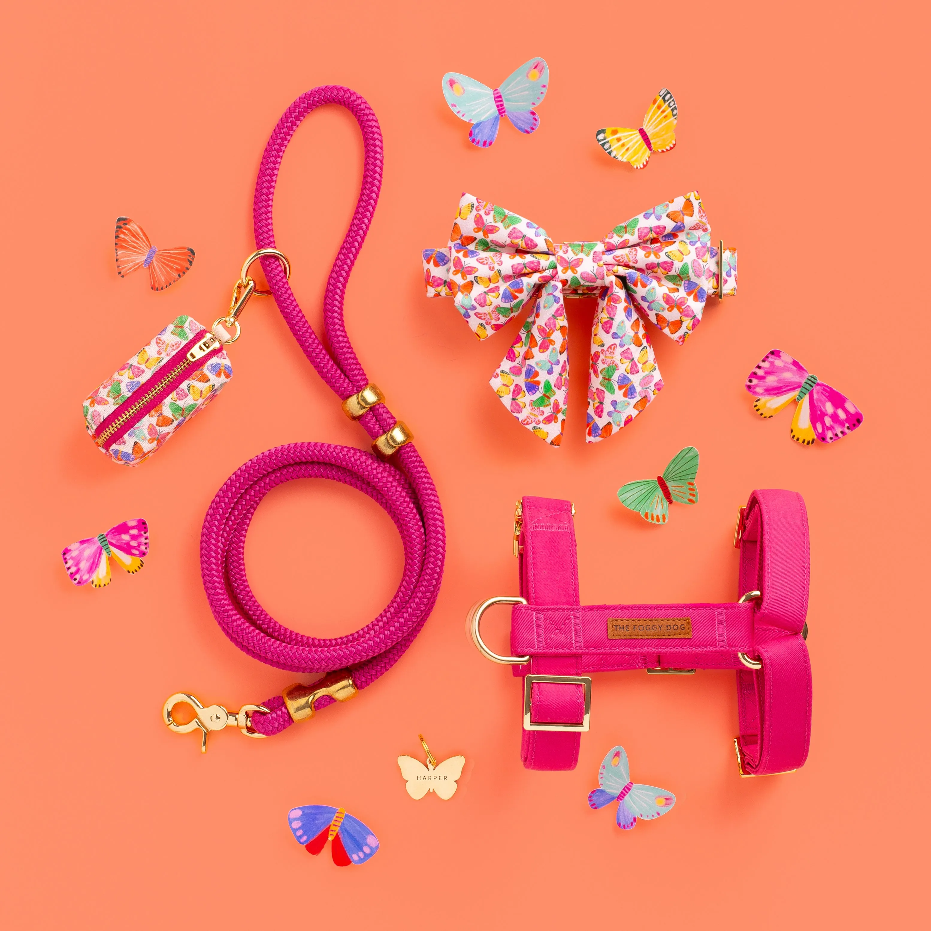 Hot Pink Harness Walk Set