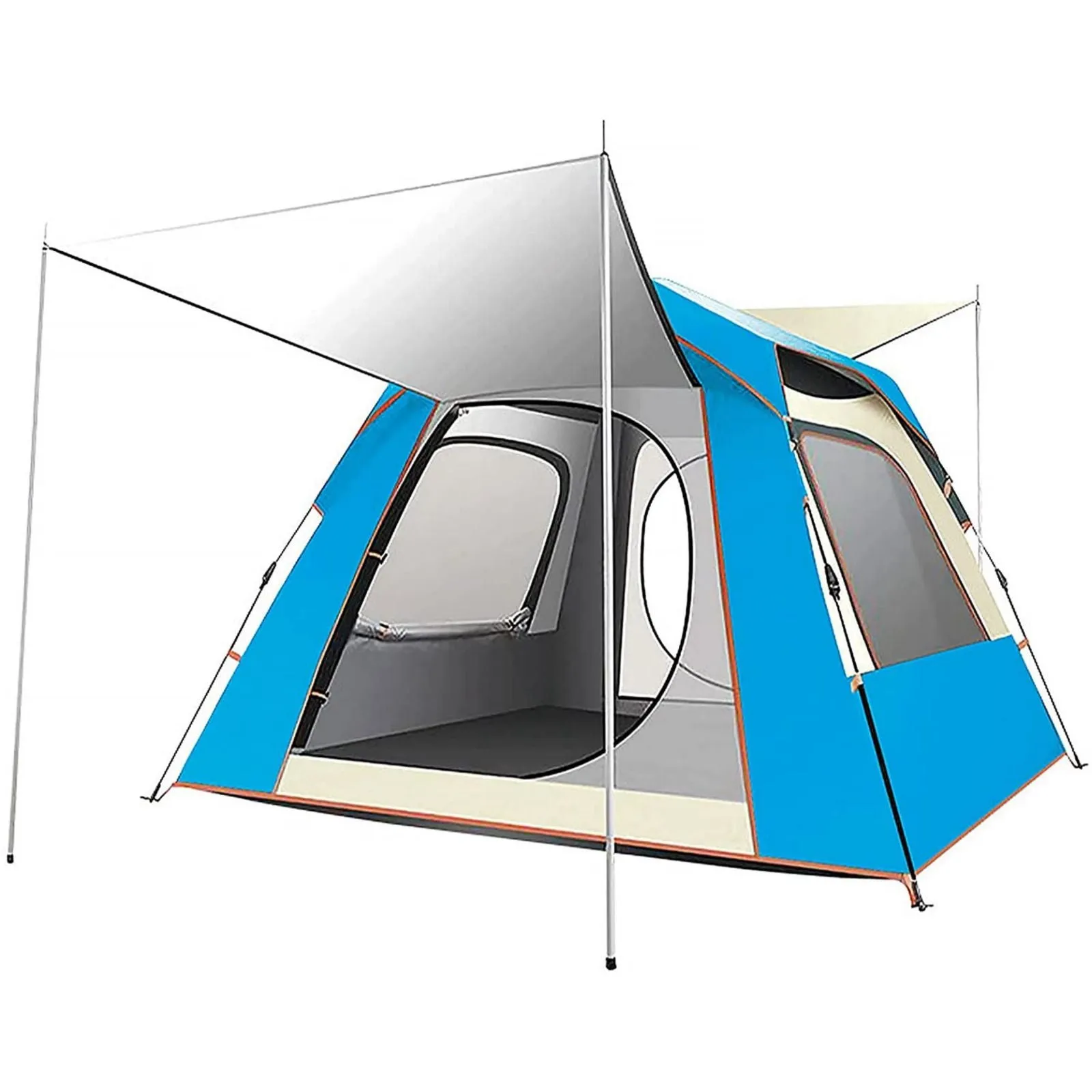 Instant Pop Up Tent for Hiking 2/3 Person Camping Tents, Waterproof Windproof Family Tent with Top Rainfly, Easy Set Up, Portable with Carry Bag, with UV Protection