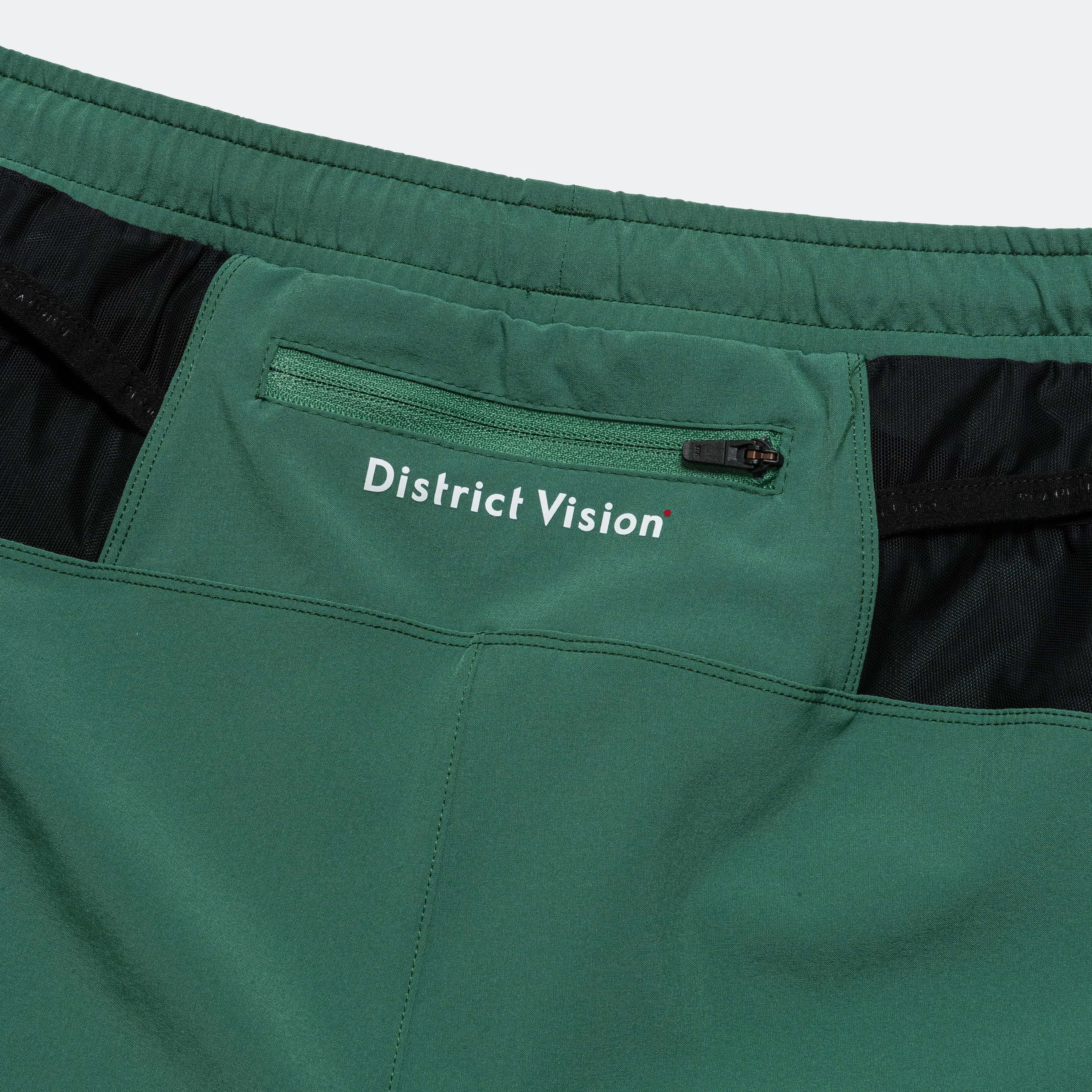 Mens Layered Pocketed Trail Shorts - Pine