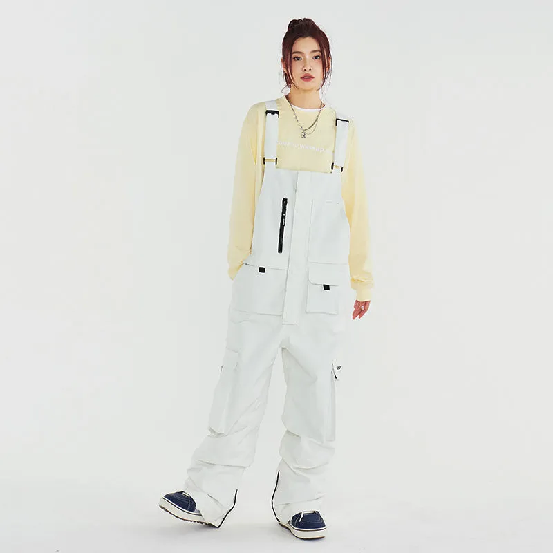 Men's Nandn Pockets Fun Snowboard Bibs Snow Pants