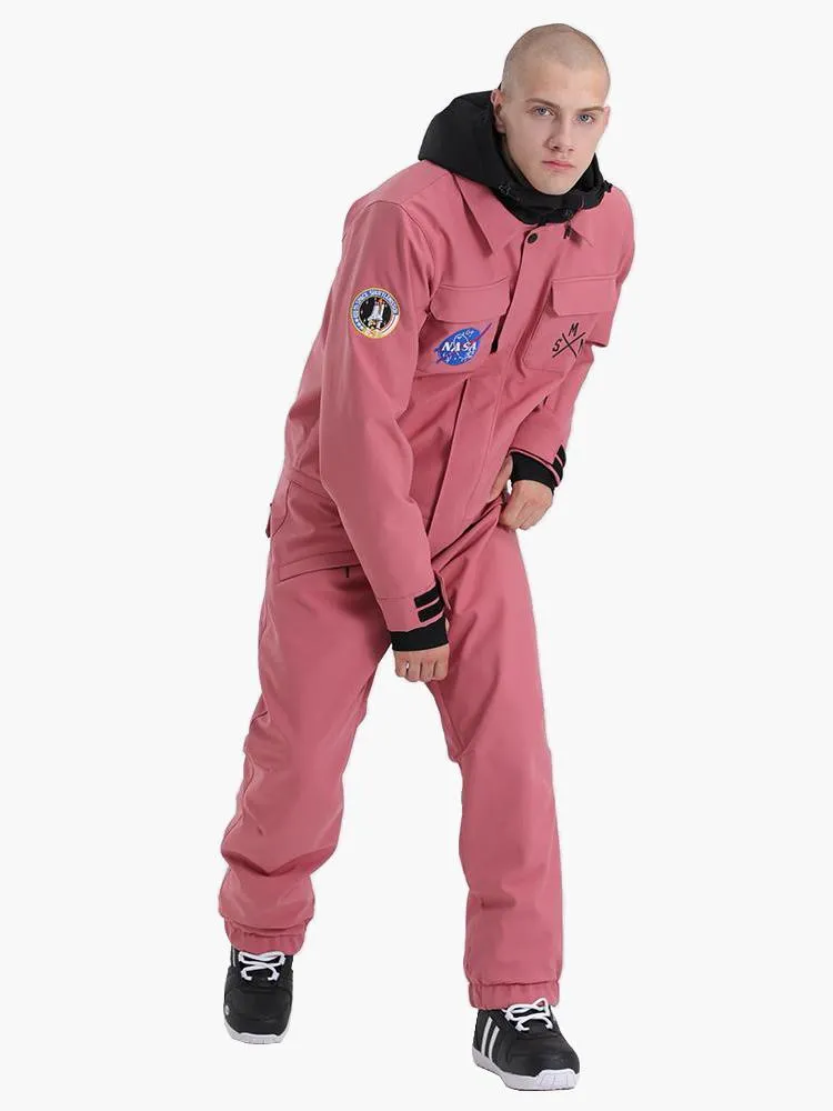 Men's Slope Star Pink One Picece Snowboard Ski Suits