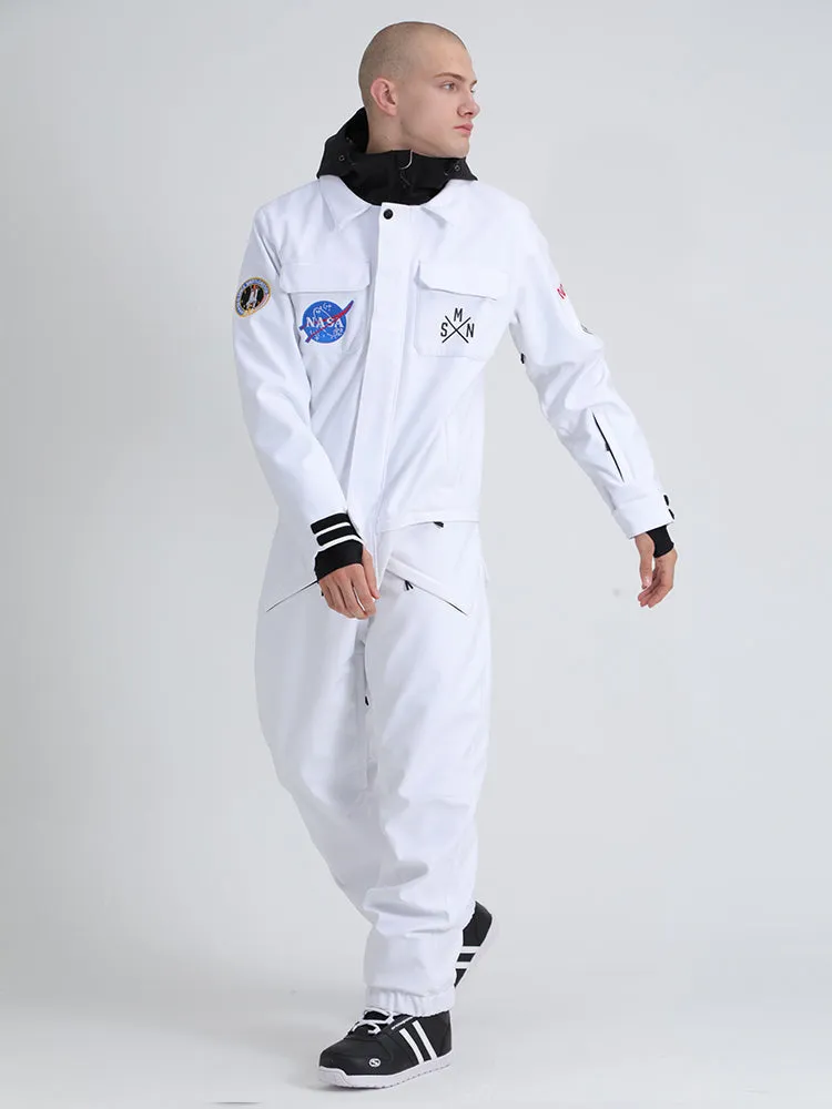 Men's Slope Star White One Picece Snowboard Ski Suits