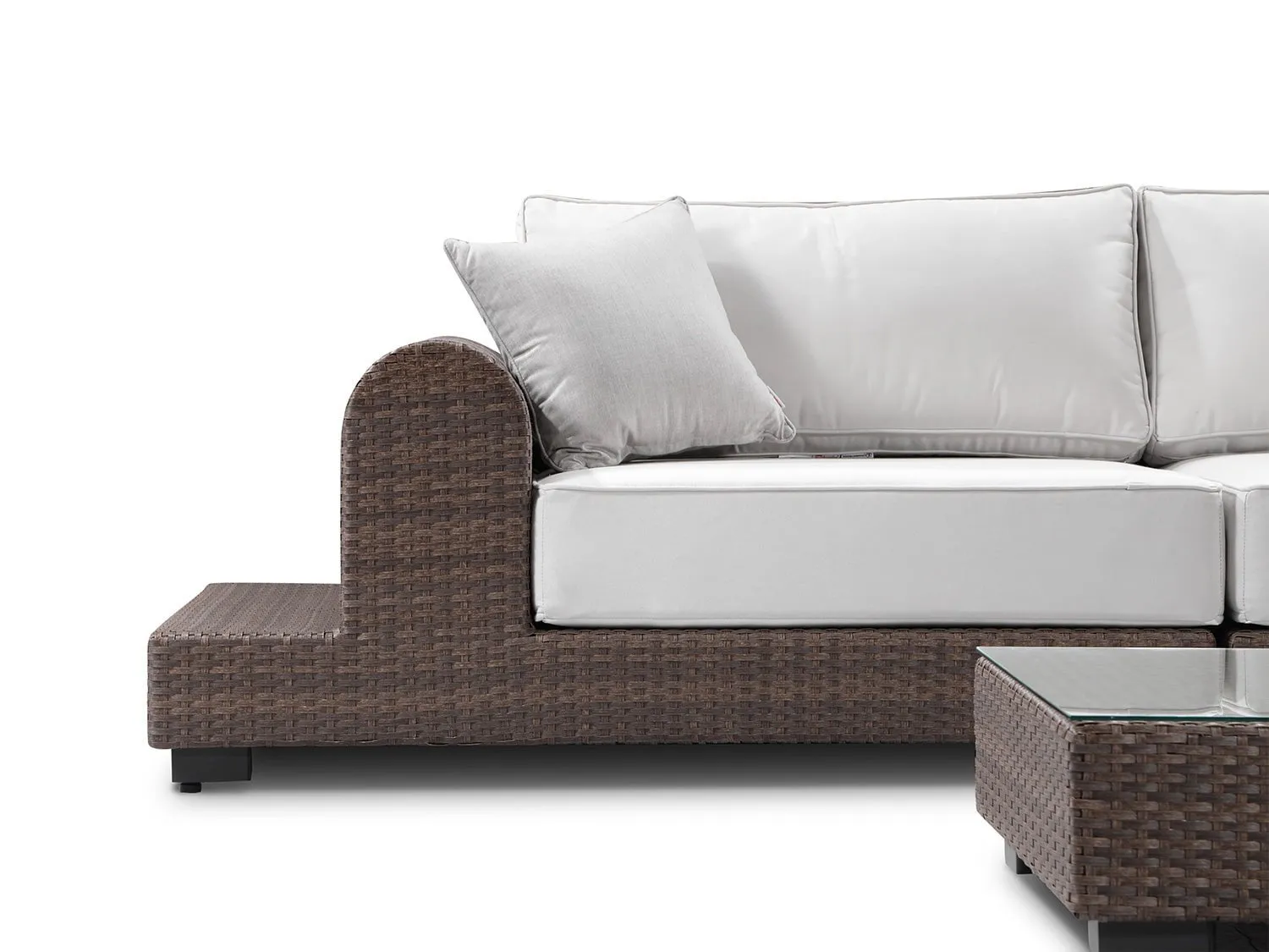 Milano Large Sunbrella Rattan Garden Corner Sofa Set *Pre Order*